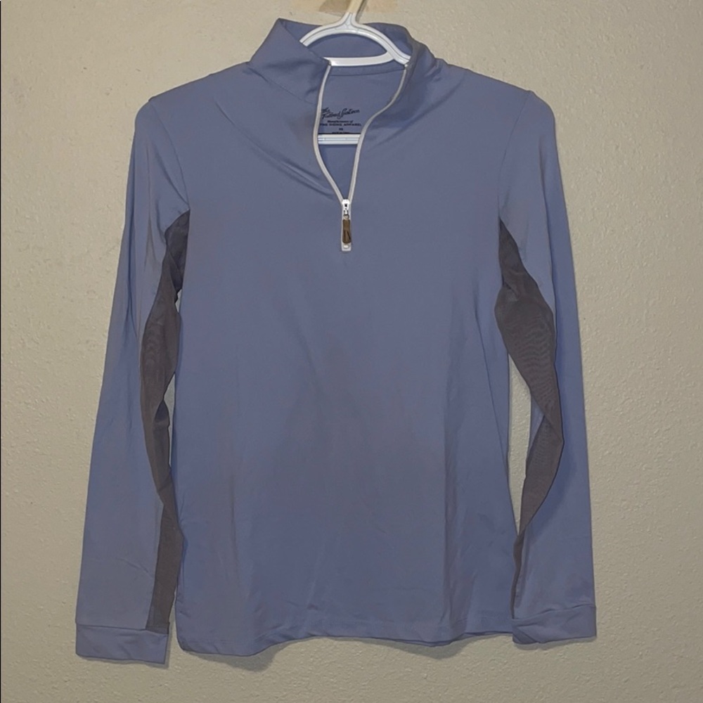Tailored sportsman ice fil zip top (light blue)
